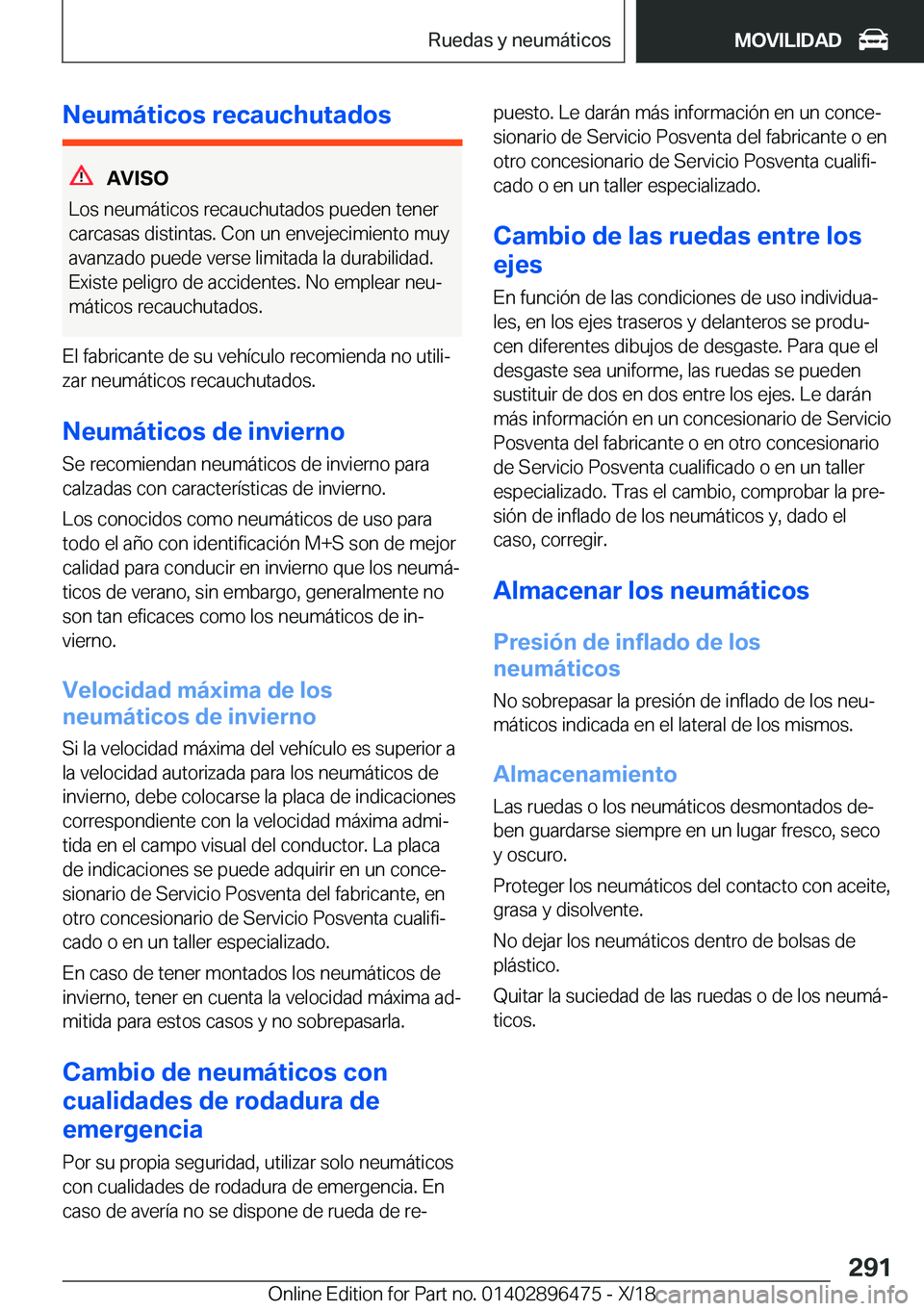 BMW X1 2019  Manuales de Empleo (in Spanish) �N�e�u�m�