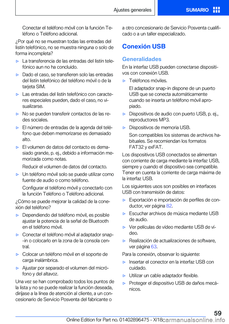 BMW X1 2019  Manuales de Empleo (in Spanish) �C�o�n�e�c�t�a�r��e�l��t�e�l�