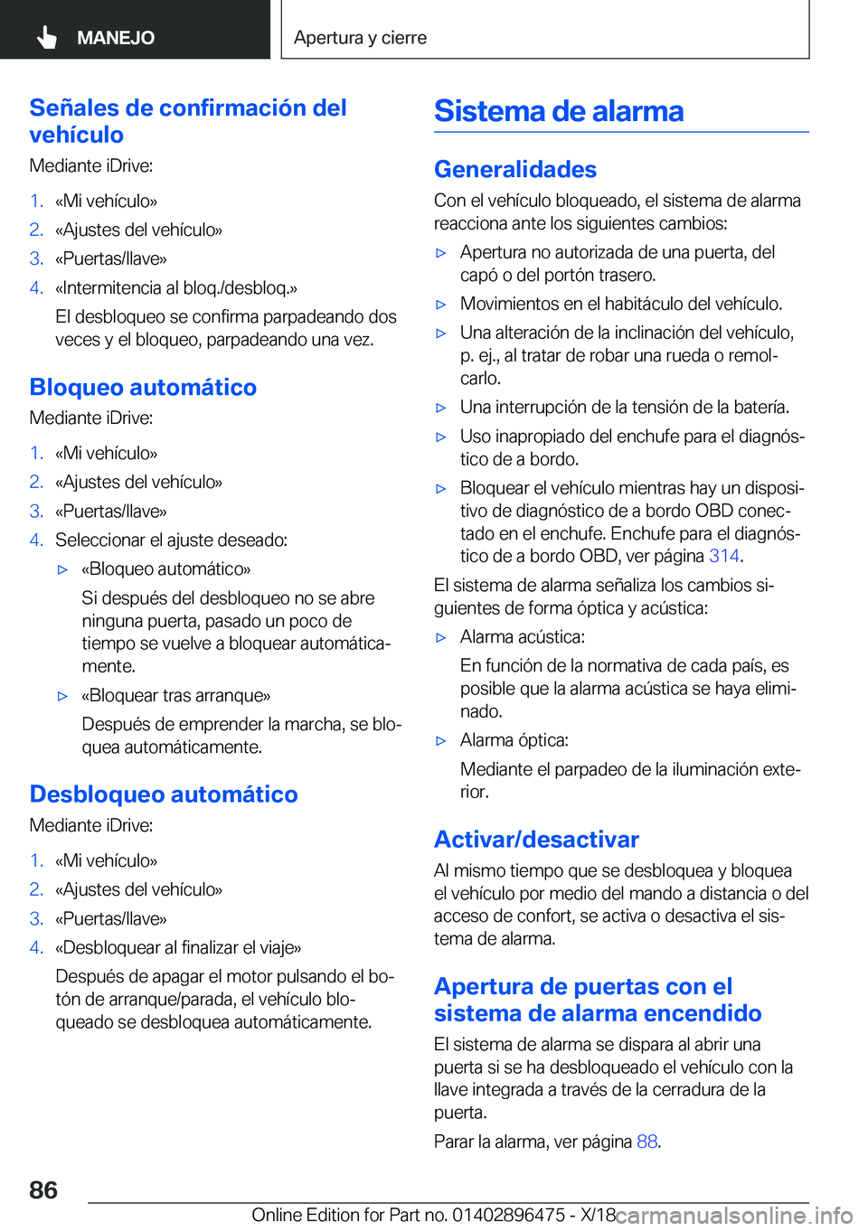 BMW X1 2019  Manuales de Empleo (in Spanish) �S�e�