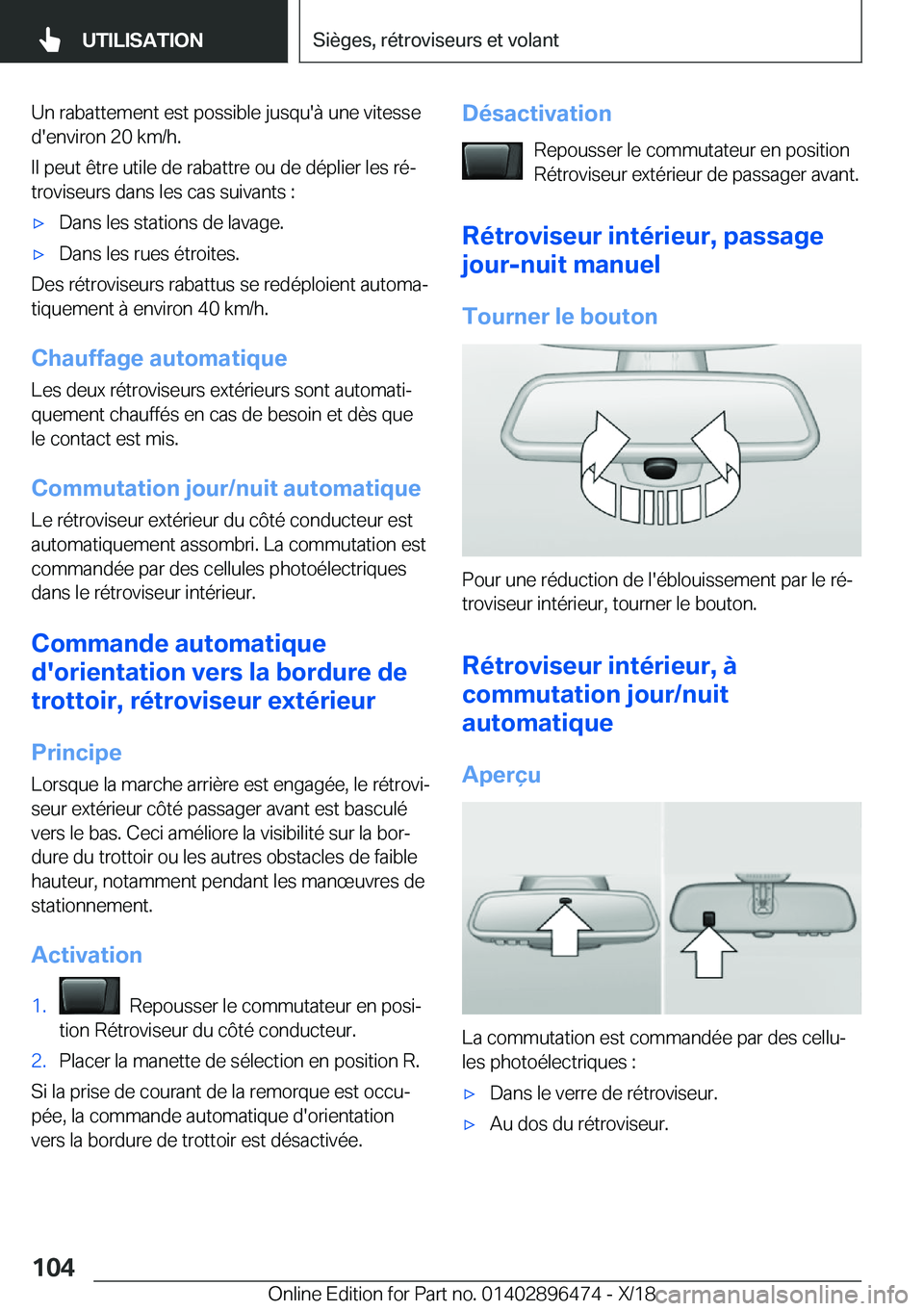 BMW X1 2019  Notices Demploi (in French) �U�n��r�a�b�a�t�t�e�m�e�n�t��e�s�t��p�o�s�s�i�b�l�e��j�u�s�q�u�'�