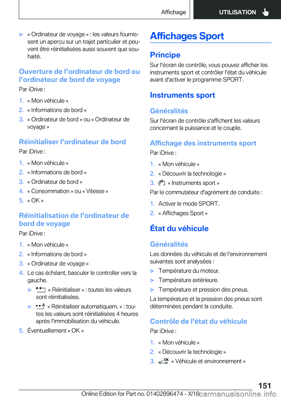 BMW X1 2019  Notices Demploi (in French) 'x�k��O�r�d�i�n�a�t�e�u�r��d�e��v�o�y�a�g�e��{��:��l�e�s��v�a�l�e�u�r�s��f�o�u�r�n�i�sj�s�e�n�t��u�n��a�p�e�r�ç�u��s�u�r��u�n��t�r�a�j�e�t��p�a�r�t�i�c�u�l�i�e�r��e�t��p�e�uj�v�