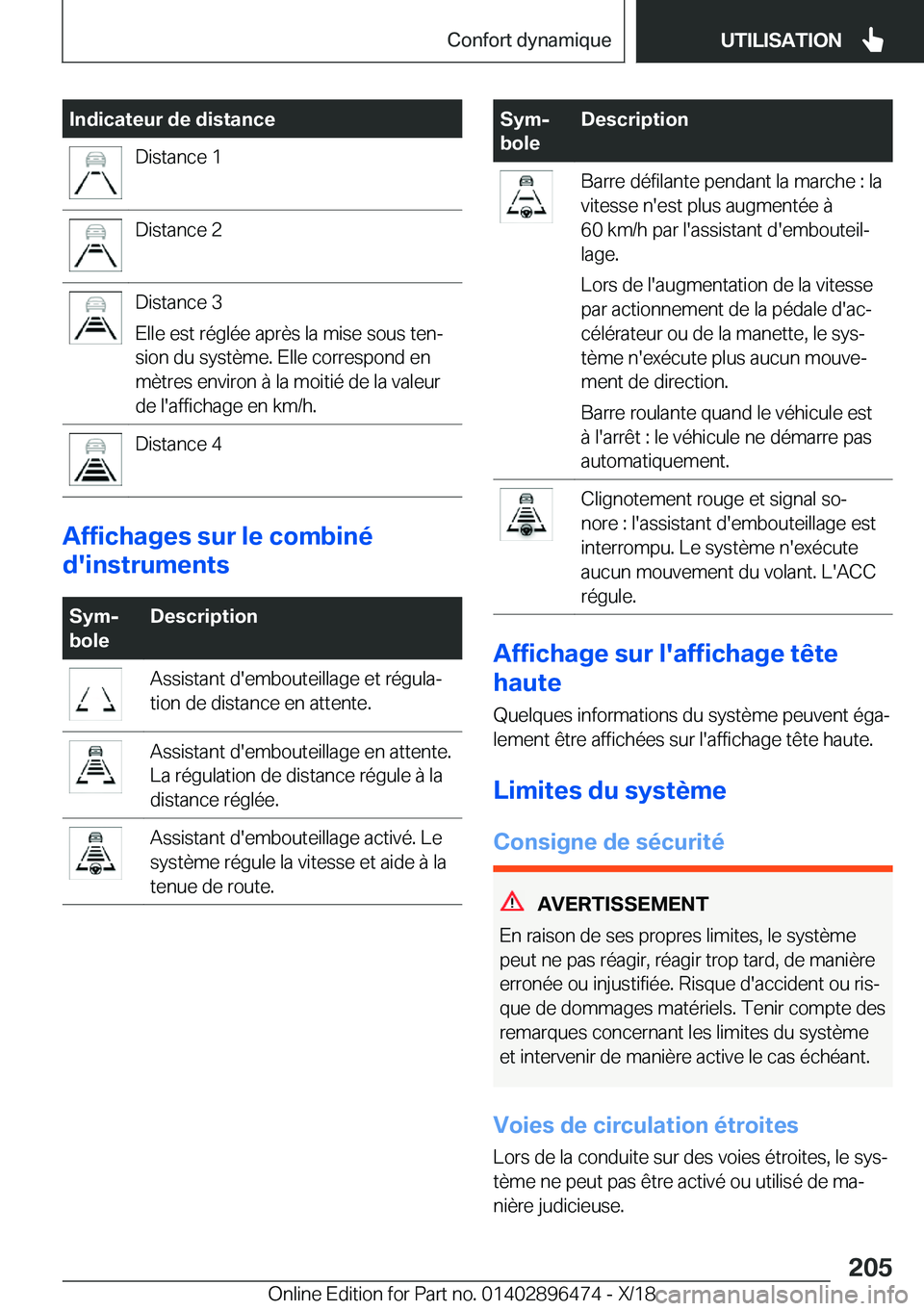 BMW X1 2019  Notices Demploi (in French) �I�n�d�i�c�a�t�e�u�r��d�e��d�i�s�t�a�n�c�e�D�i�s�t�a�n�c�e��1�D�i�s�t�a�n�c�e��2�D�i�s�t�a�n�c�e��3
�E�l�l�e��e�s�t��r�é�g�l�é�e��a�p�r�è�s��l�a��m�i�s�e��s�o�u�s��t�e�nj
�s�i�o�n��d�