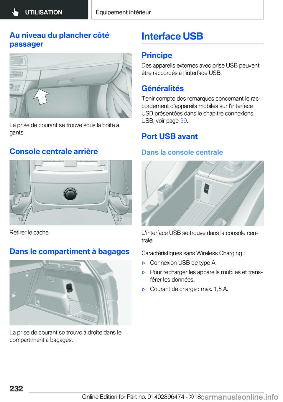 BMW X1 2019  Notices Demploi (in French) �A�u��n�i�v�e�a�u��d�u��p�l�a�n�c�h�e�r��c�