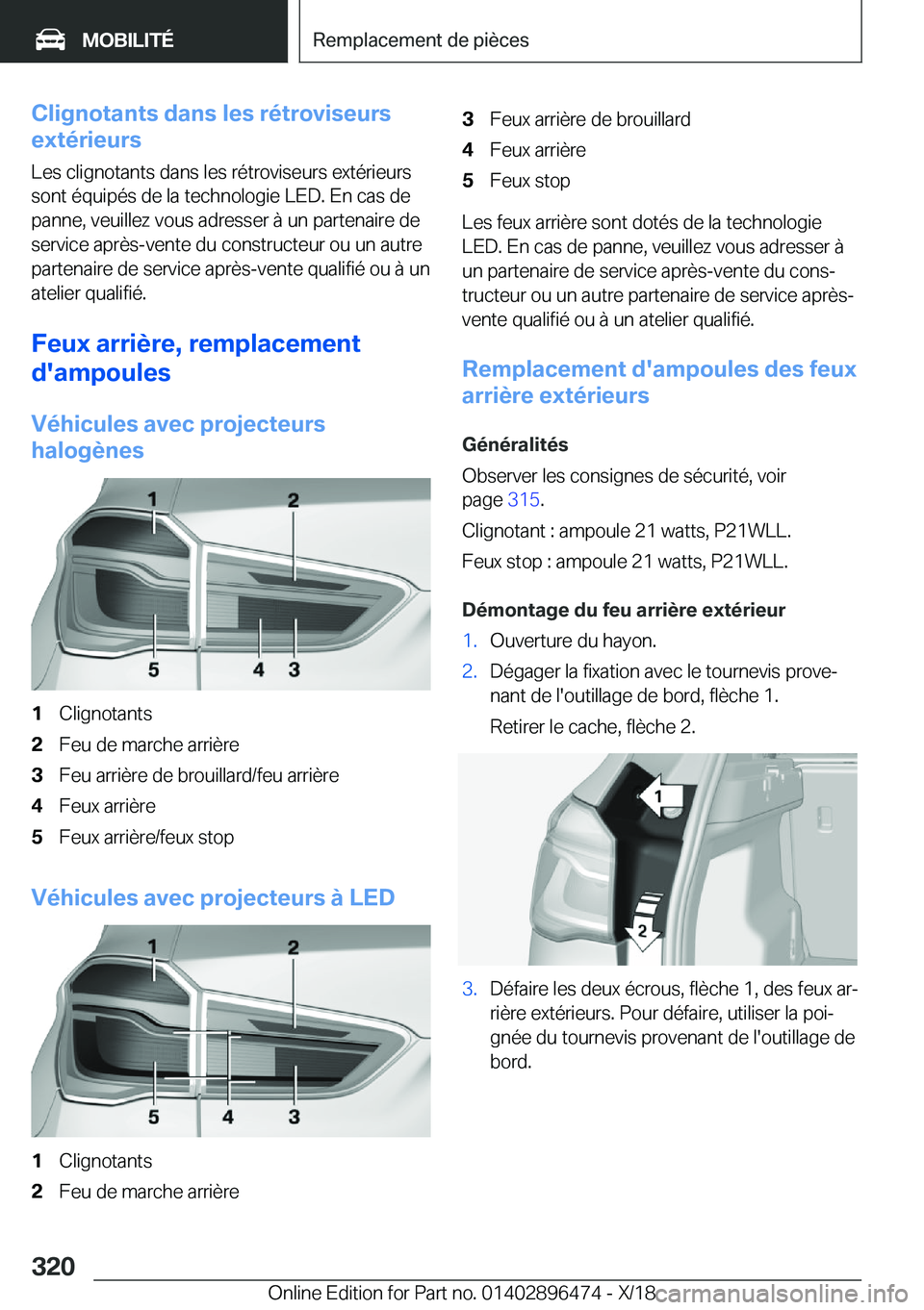 BMW X1 2019  Notices Demploi (in French) �C�l�i�g�n�o�t�a�n�t�s��d�a�n�s��l�e�s��r�é�t�r�o�v�i�s�e�u�r�s
�e�x�t�é�r�i�e�u�r�s
�L�e�s��c�l�i�g�n�o�t�a�n�t�s��d�a�n�s��l�e�s��r�é�t�r�o�v�i�s�e�u�r�s��e�x�t�é�r�i�e�u�r�s �s�o�n�t��