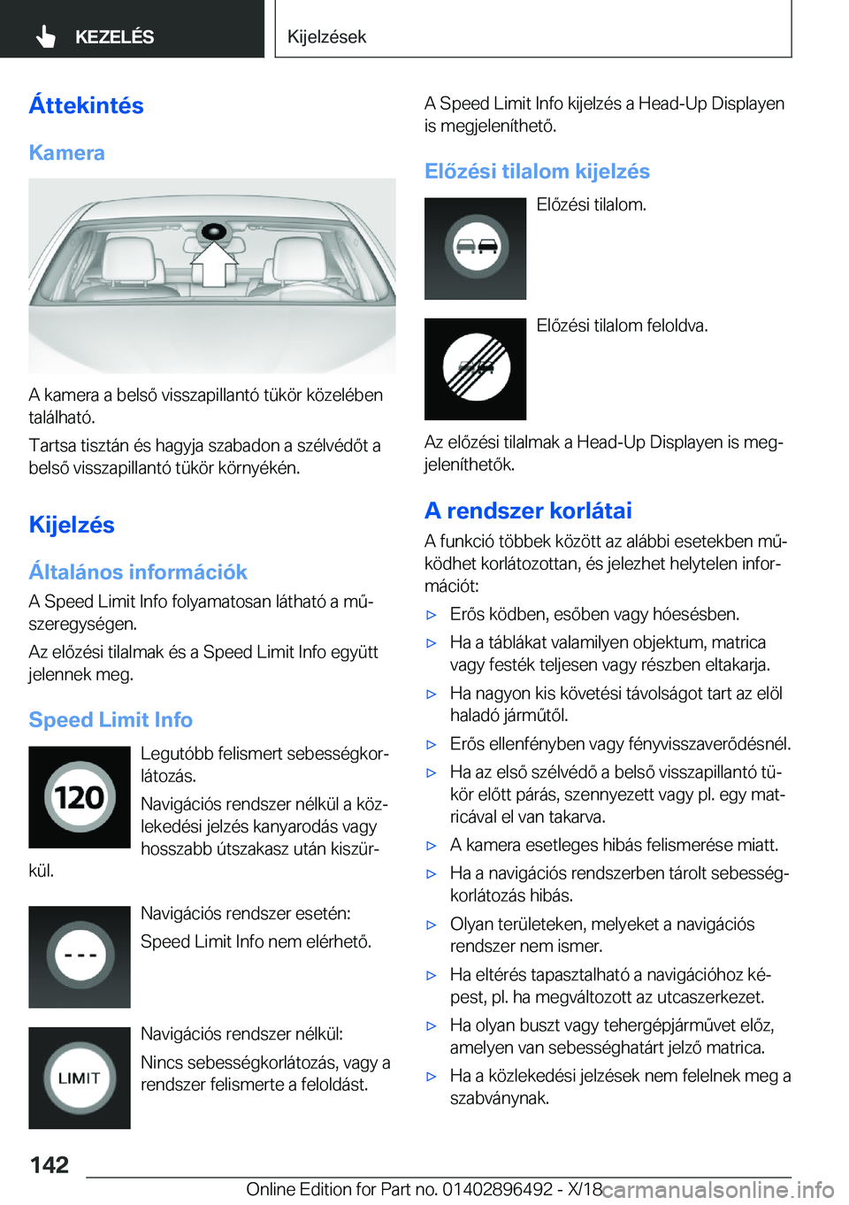 BMW X1 2019  Kezelési útmutató (in Hungarian) �