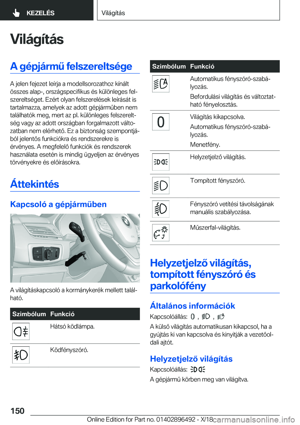 BMW X1 2019  Kezelési útmutató (in Hungarian) �V�i�l�