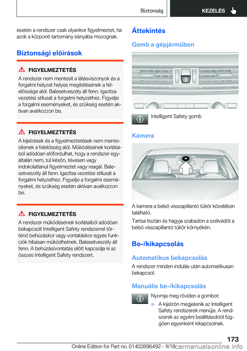 BMW X1 2019  Kezelési útmutató (in Hungarian) �e�s�e�t�