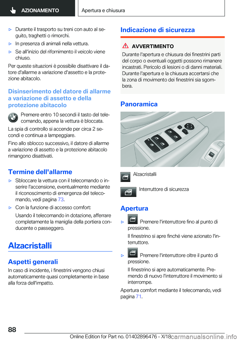 BMW X1 2019  Libretti Di Uso E manutenzione (in Italian) 'x�D�u�r�a�n�t�e��i�l��t�r�a�s�p�o�r�t�o��s�u��t�r�e�n�i��c�o�n��a�u�t�o��a�l��s�eª�g�u�i�t�o�,��t�r�a�g�h�e�t�t�i��o��r�i�m�o�r�c�h�i�.'x�I�n��p�r�e�s�e�n�z�a��d�i��a�n�i�m�a�