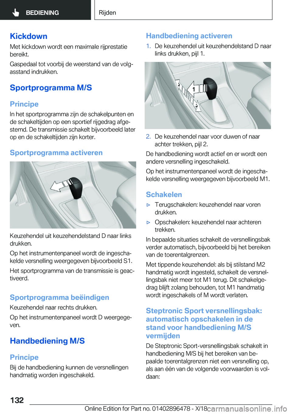 BMW X1 2019  Instructieboekjes (in Dutch) �K�i�c�k�d�o�w�n�M�e�t��k�i�c�k�d�o�w�n��w�o�r�d�t��e�e�n��m�a�x�i�m�a�l�e��r�i�j�p�r�e�s�t�a�t�i�e
�b�e�r�e�i�k�t�.
�G�a�s�p�e�d�a�a�l��t�o�t��v�o�o�r�b�i�j��d�e��w�e�e�r�s�t�a�n�d��v�a�n�