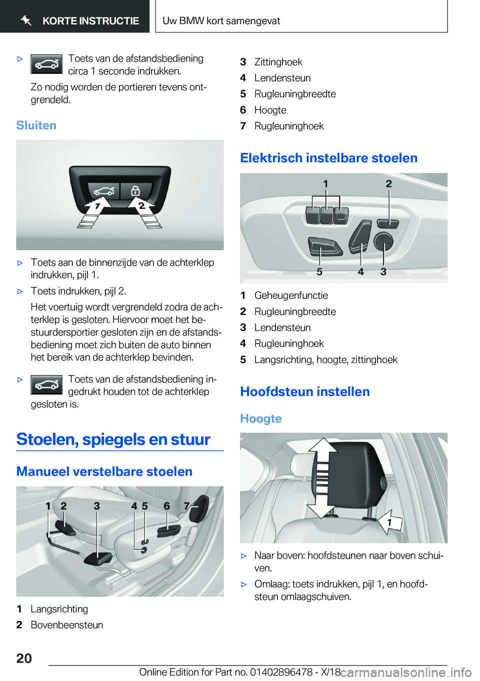 BMW X1 2019  Instructieboekjes (in Dutch) 'x�T�o�e�t�s��v�a�n��d�e��a�f�s�t�a�n�d�s�b�e�d�i�e�n�i�n�g
�c�i�r�c�a��1��s�e�c�o�n�d�e��i�n�d�r�u�k�k�e�n�.
�Z�o��n�o�d�i�g��w�o�r�d�e�n��d�e��p�o�r�t�i�e�r�e�n��t�e�v�e�n�s��o�n�tj