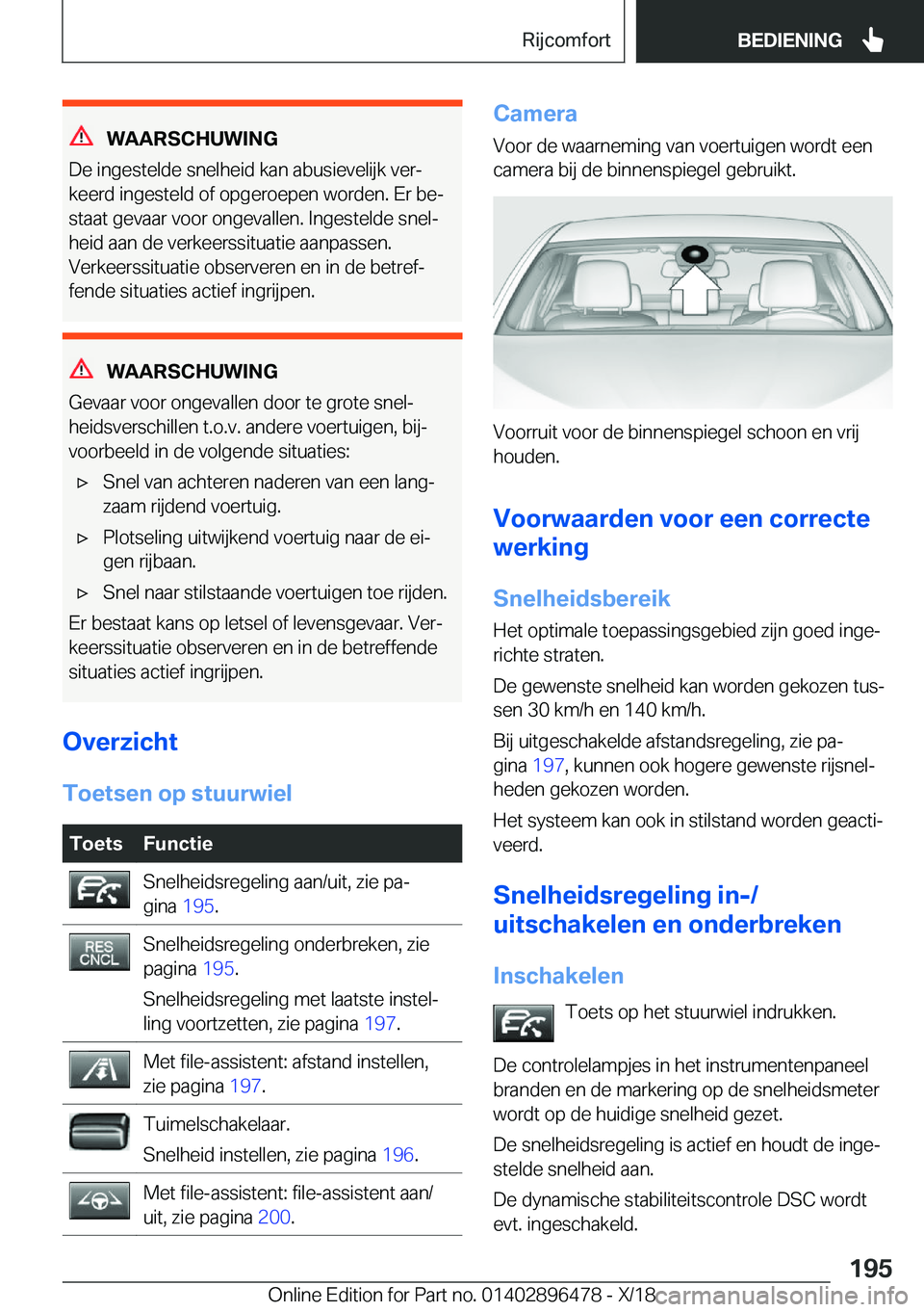 BMW X1 2019  Instructieboekjes (in Dutch) �W�A�A�R�S�C�H�U�W�I�N�G
�D�e��i�n�g�e�s�t�e�l�d�e��s�n�e�l�h�e�i�d��k�a�n��a�b�u�s�i�e�v�e�l�i�j�k��v�e�rj
�k�e�e�r�d��i�n�g�e�s�t�e�l�d��o�f��o�p�g�e�r�o�e�p�e�n��w�o�r�d�e�n�.��E�r��b�e