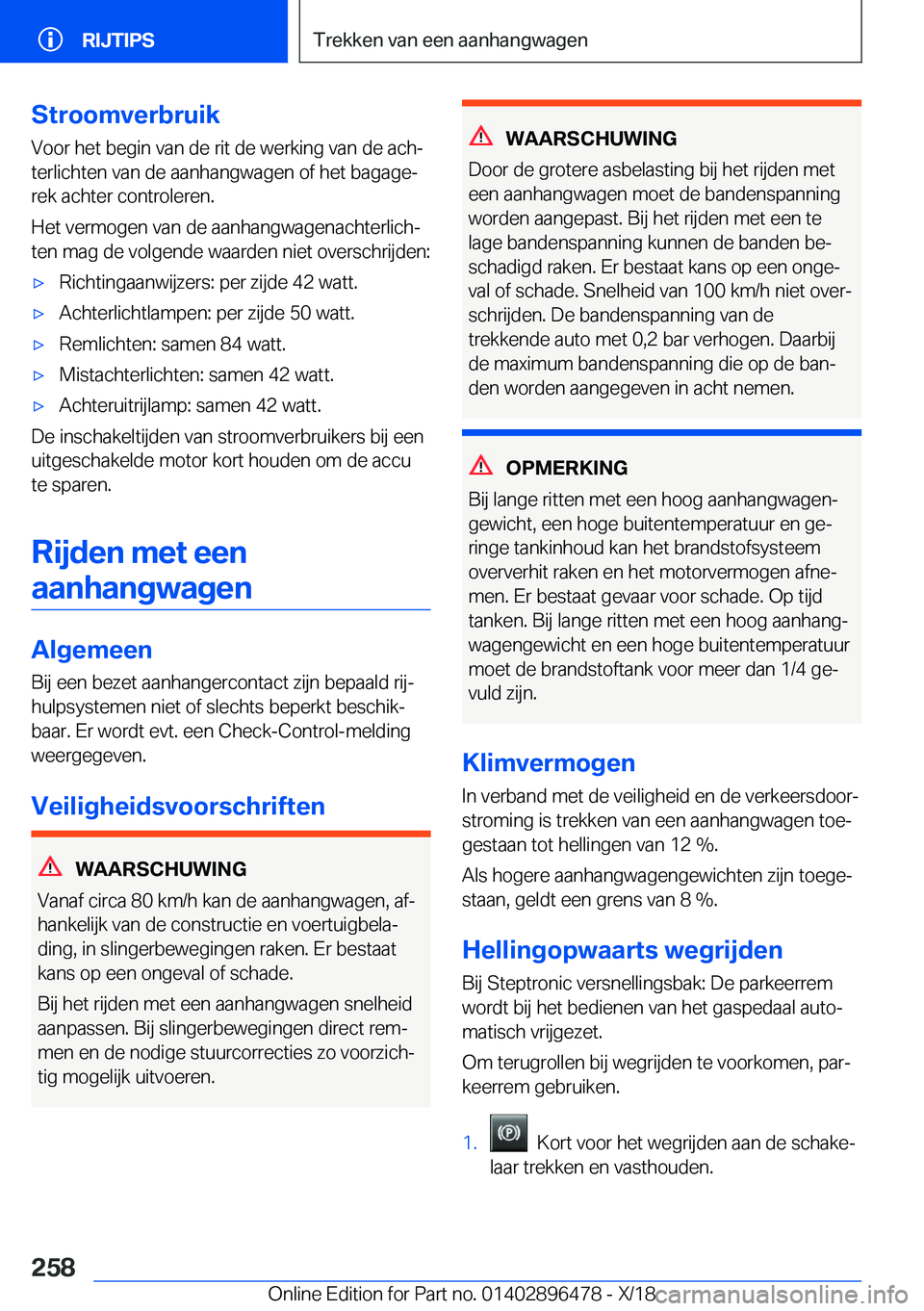 BMW X1 2019  Instructieboekjes (in Dutch) �S�t�r�o�o�m�v�e�r�b�r�u�i�k�V�o�o�r��h�e�t��b�e�g�i�n��v�a�n��d�e��r�i�t��d�e��w�e�r�k�i�n�g��v�a�n��d�e��a�c�hj
�t�e�r�l�i�c�h�t�e�n��v�a�n��d�e��a�a�n�h�a�n�g�w�a�g�e�n��o�f��h�e�t�