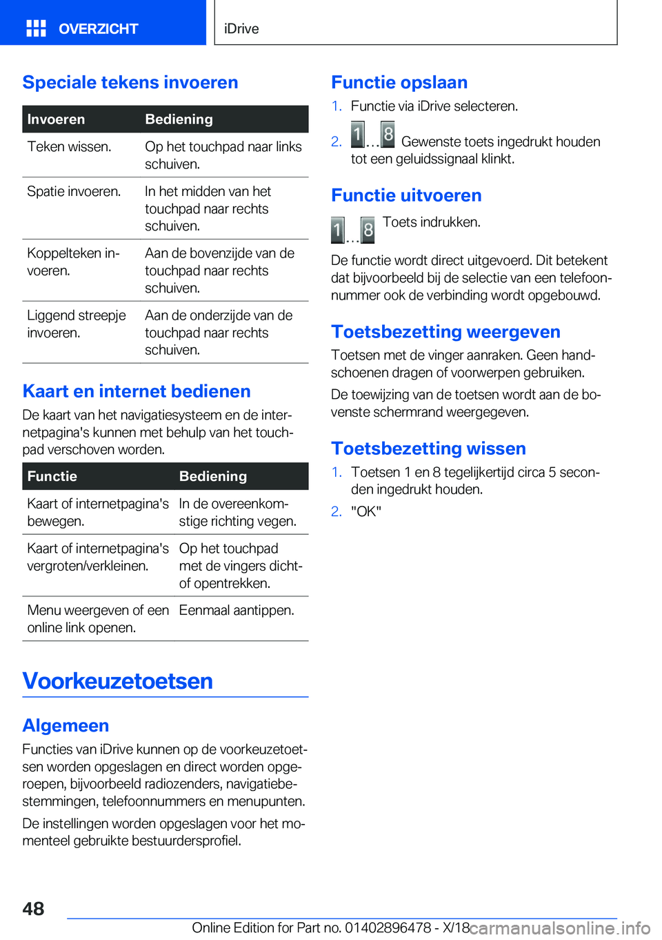 BMW X1 2019  Instructieboekjes (in Dutch) �S�p�e�c�i�a�l�e��t�e�k�e�n�s��i�n�v�o�e�r�e�n�I�n�v�o�e�r�e�n�B�e�d�i�e�n�i�n�g�T�e�k�e�n��w�i�s�s�e�n�.�O�p��h�e�t��t�o�u�c�h�p�a�d��n�a�a�r��l�i�n�k�s
�s�c�h�u�i�v�e�n�.�S�p�a�t�i�e��i�n�v�