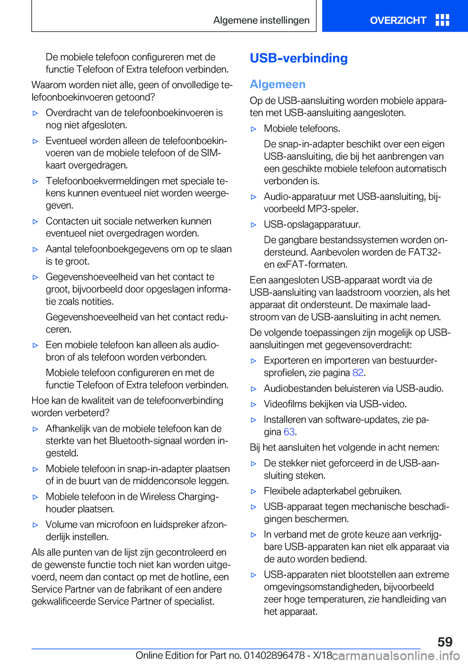 BMW X1 2019  Instructieboekjes (in Dutch) �D�e��m�o�b�i�e�l�e��t�e�l�e�f�o�o�n��c�o�n�f�i�g�u�r�e�r�e�n��m�e�t��d�e�f�u�n�c�t�i�e��T�e�l�e�f�o�o�n��o�f��E�x�t�r�a��t�e�l�e�f�o�o�n��v�e�r�b�i�n�d�e�n�.
�W�a�a�r�o�m��w�o�r�d�e�n��n�