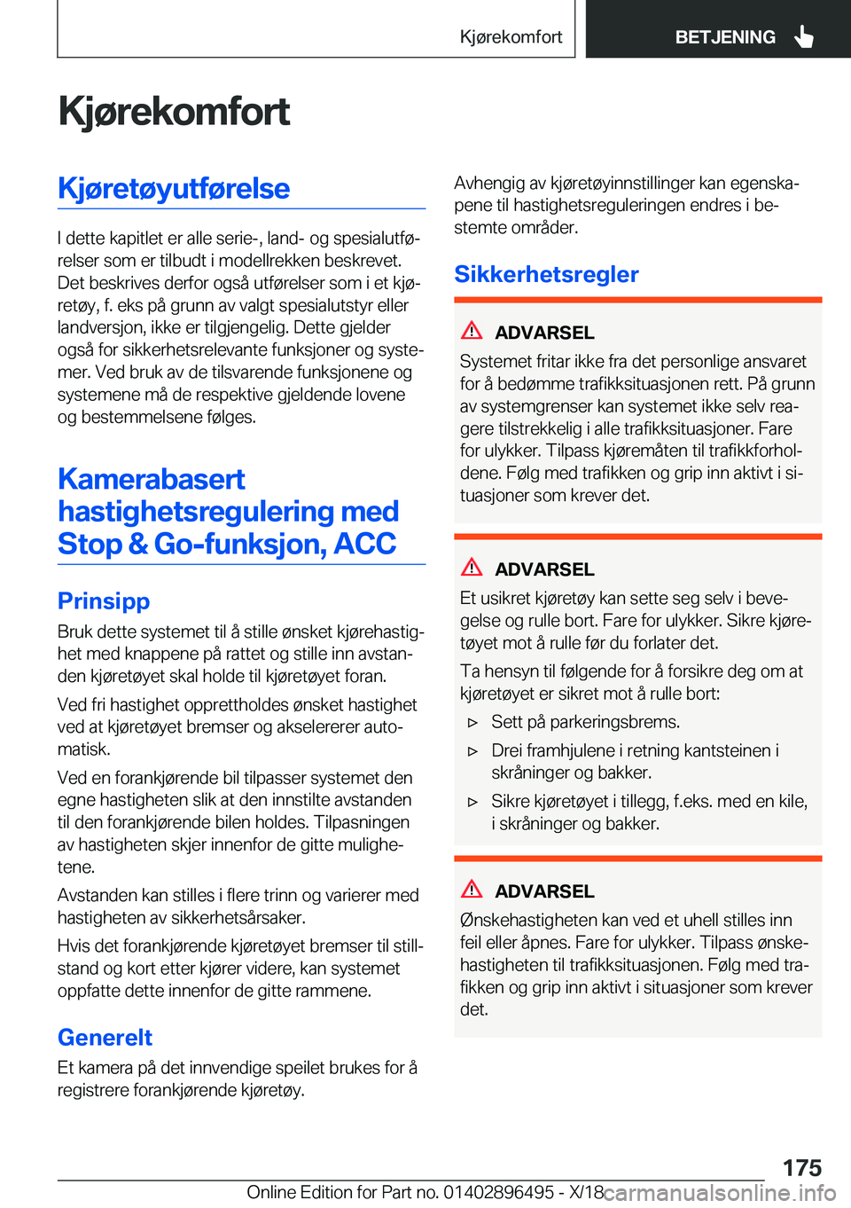 BMW X1 2019  InstruksjonsbØker (in Norwegian) �K�j�
