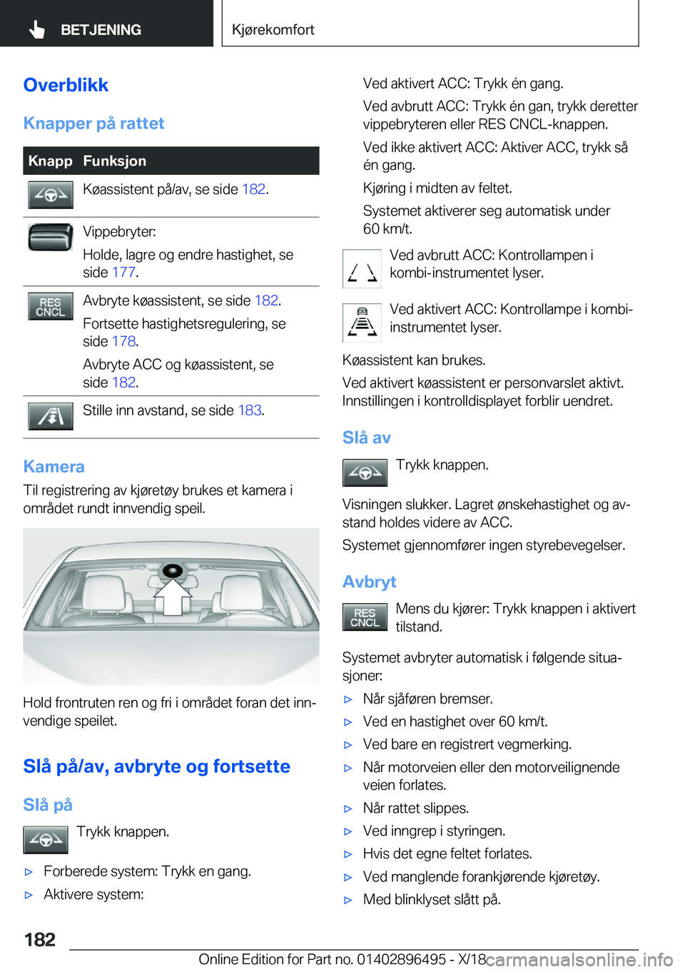BMW X1 2019  InstruksjonsbØker (in Norwegian) �O�v�e�r�b�l�i�k�k�K�n�a�p�p�e�r��p�å��r�a�t�t�e�t�K�n�a�p�p�F�u�n�k�s�j�o�n�K�
