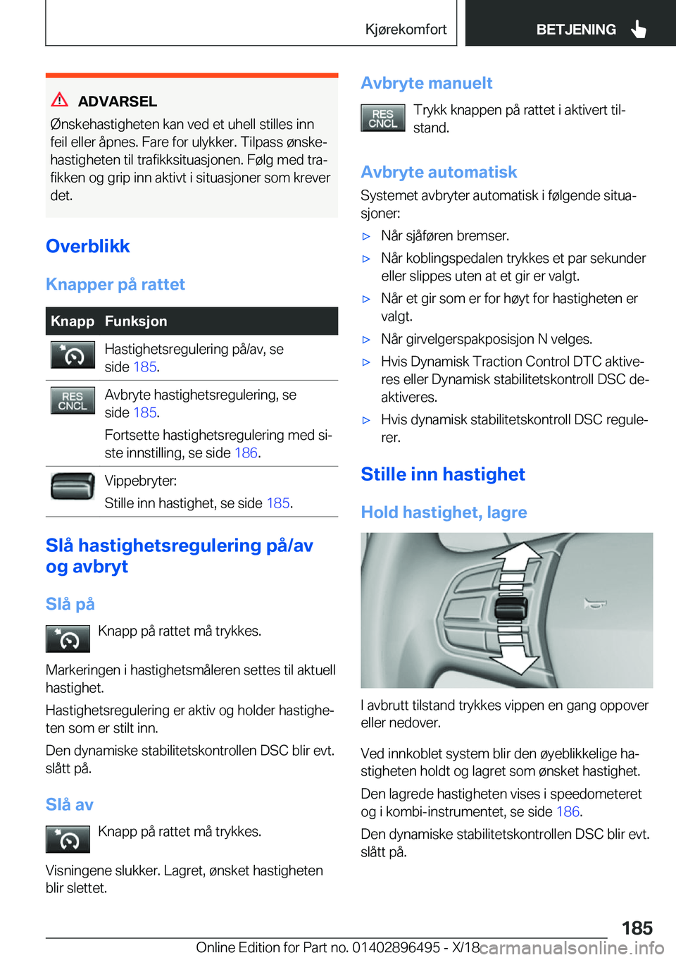BMW X1 2019  InstruksjonsbØker (in Norwegian) �A�D�V�A�R�S�E�L
�