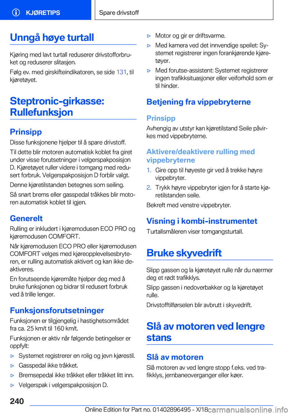 BMW X1 2019  InstruksjonsbØker (in Norwegian) �U�n�n�g�å��h�
