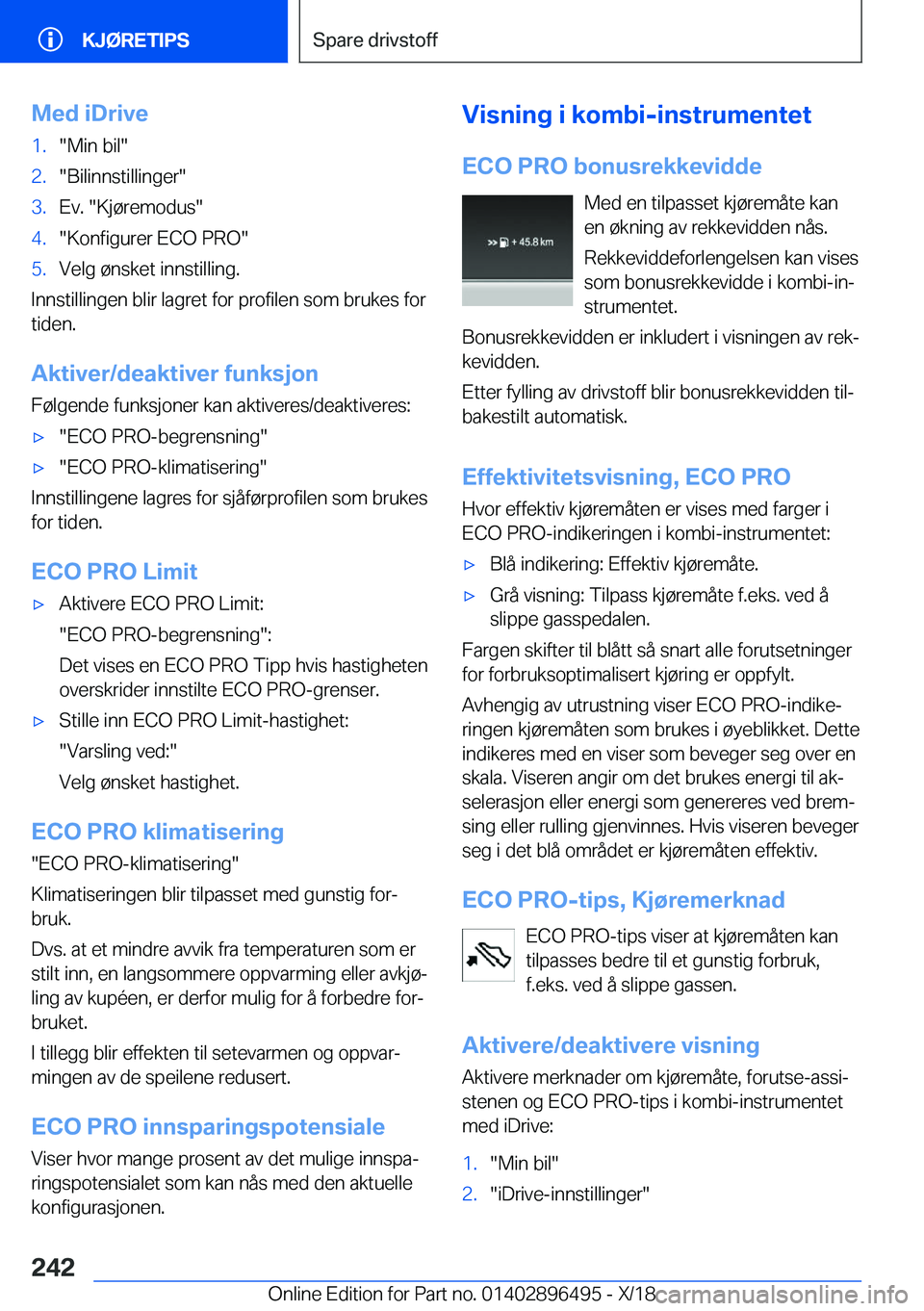 BMW X1 2019  InstruksjonsbØker (in Norwegian) �M�e�d��i�D�r�i�v�e�1�.��M�i�n��b�i�l��2�.��B�i�l�i�n�n�s�t�i�l�l�i�n�g�e�r��3�.�E�v�.���K�j�