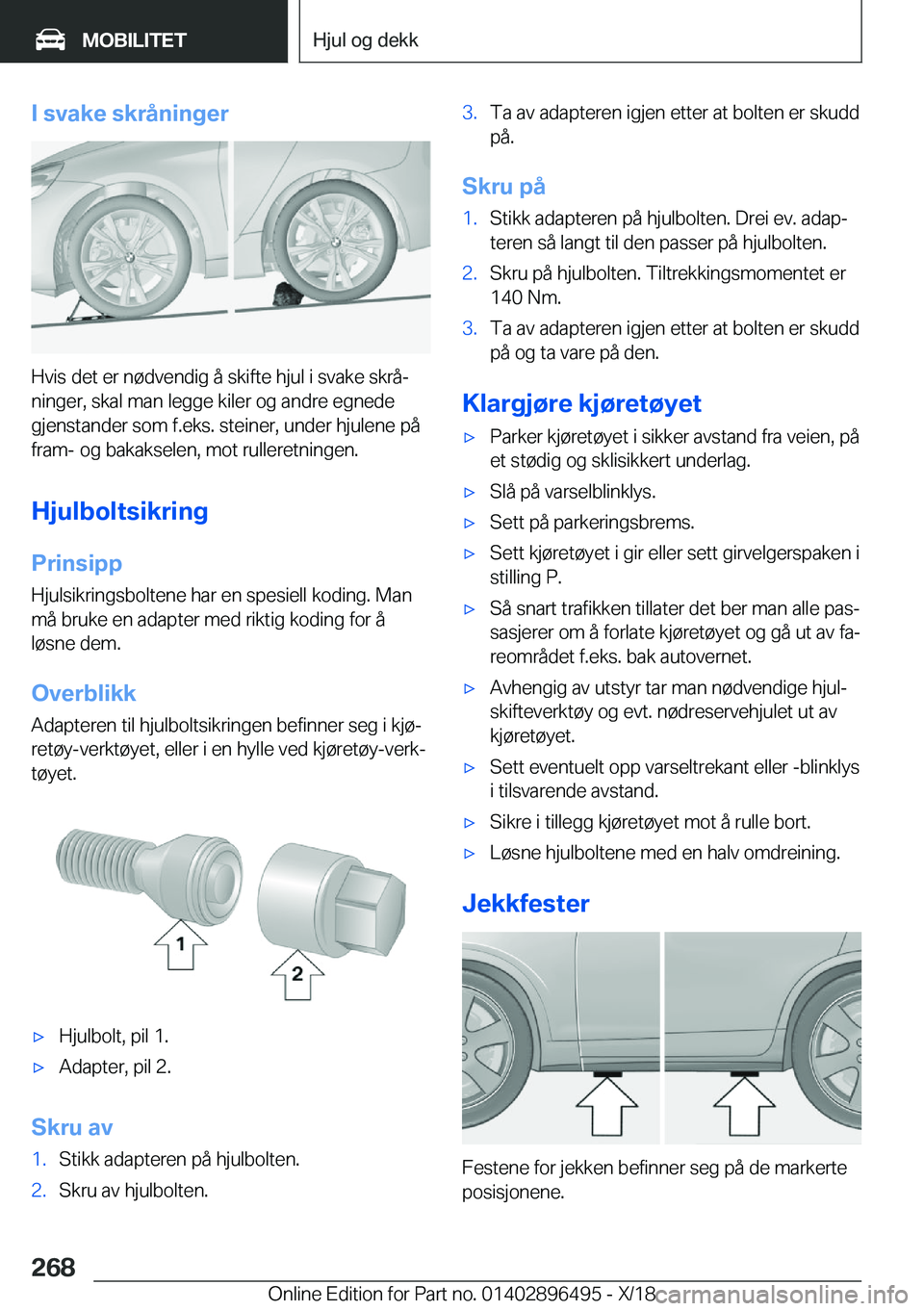 BMW X1 2019  InstruksjonsbØker (in Norwegian) �I��s�v�a�k�e��s�k�r�å�n�i�n�g�e�r
�H�v�i�s��d�e�t��e�r��n�