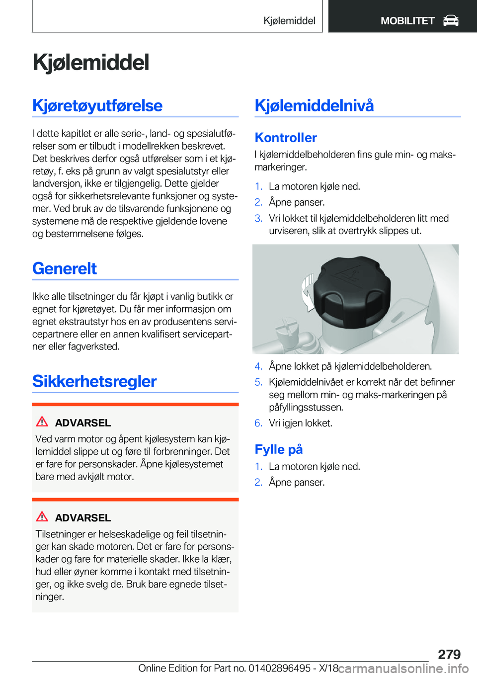 BMW X1 2019  InstruksjonsbØker (in Norwegian) �K�j�