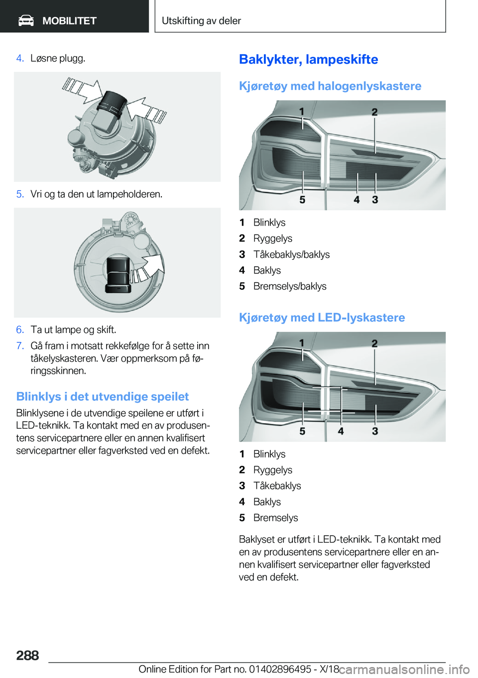 BMW X1 2019  InstruksjonsbØker (in Norwegian) �4�.�L�
