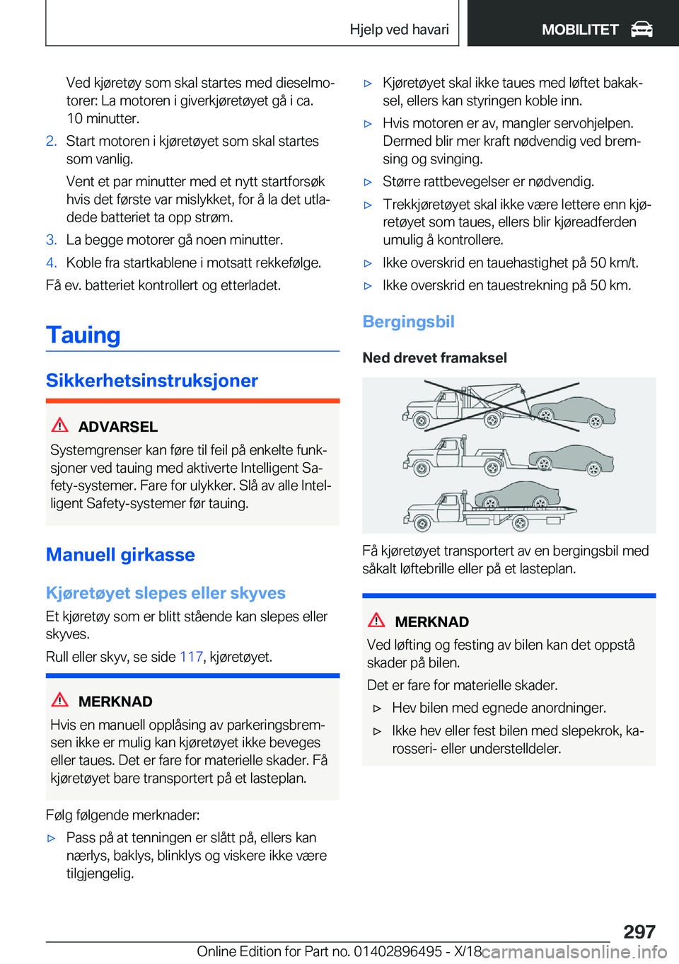 BMW X1 2019  InstruksjonsbØker (in Norwegian) �V�e�d��k�j�