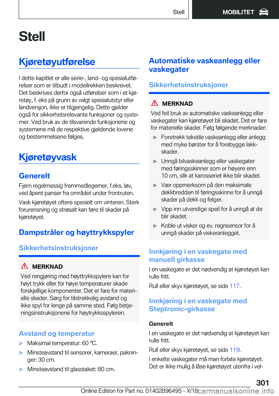 BMW X1 2019  InstruksjonsbØker (in Norwegian) �S�t�e�l�l�K�j�
