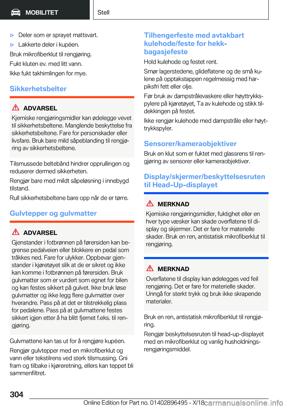 BMW X1 2019  InstruksjonsbØker (in Norwegian) x�D�e�l�e�r��s�o�m��e�r��s�p�r�a�y�e�t��m�a�t�t�s�v�a�r�t�.x�L�a�k�k�e�r�t�e��d�e�l�e�r��i��k�u�p�