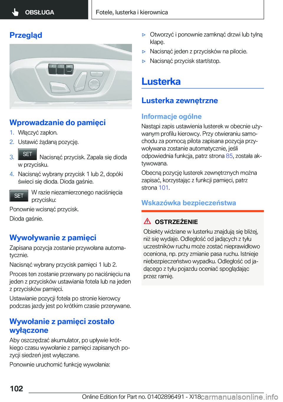 BMW X1 2019  Instrukcja obsługi (in Polish) �P�r�z�e�g�l�ą�d
�W�p�r�o�w�a�d�z�a�n�i�e��d�o��p�a�m�i�