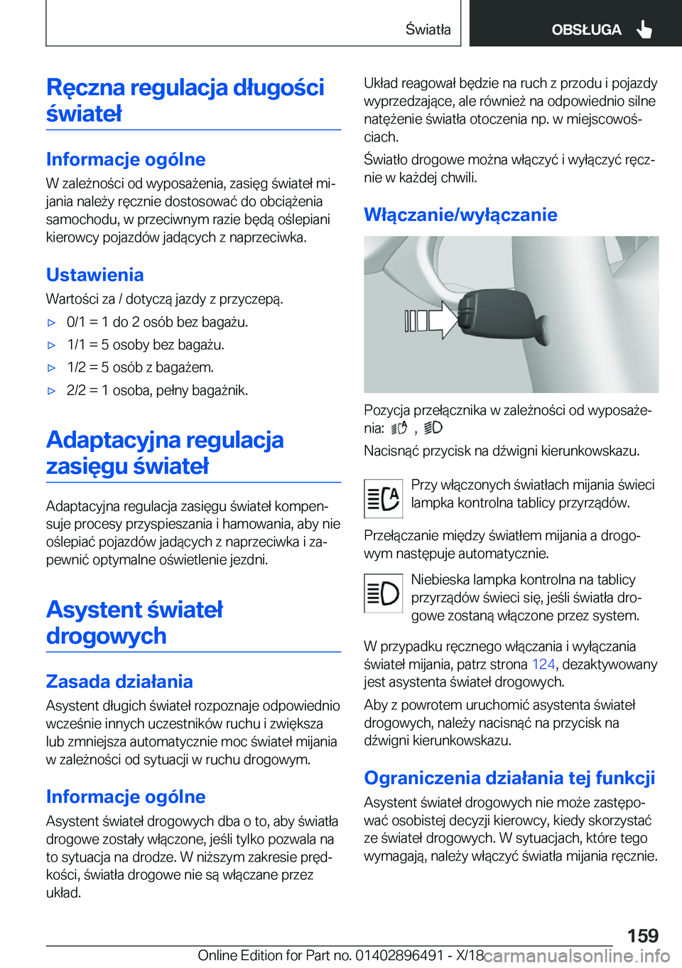 BMW X1 2019  Instrukcja obsługi (in Polish) �R�