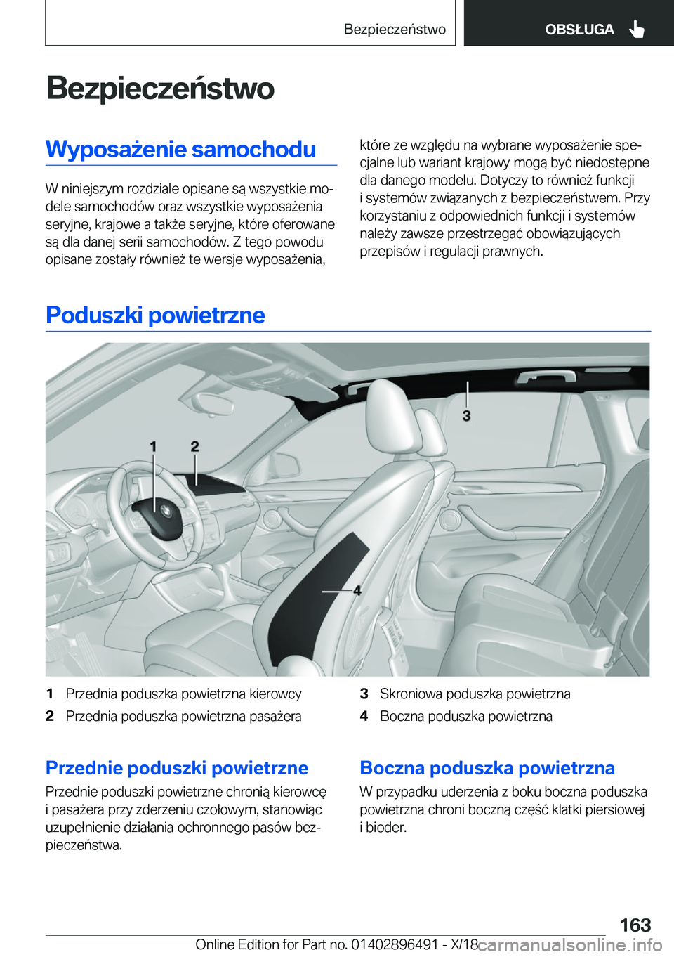 BMW X1 2019  Instrukcja obsługi (in Polish) �B�e�z�p�i�e�c�z�e�