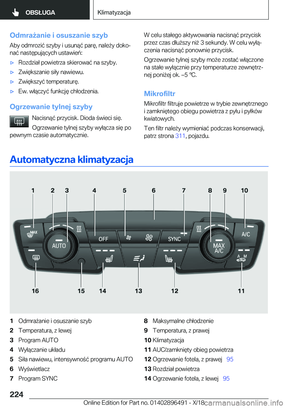 BMW X1 2019  Instrukcja obsługi (in Polish) �O�d�m�r�a9�a�n�i�e��i��o�s�u�s�z�a�n�i�e��s�z�y�b
�A�b�y��o�d�m�r�o�z�i�