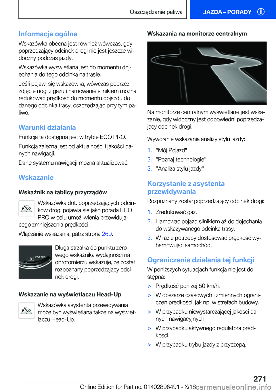 BMW X1 2019  Instrukcja obsługi (in Polish) �I�n�f�o�r�m�a�c�j�e��o�g�