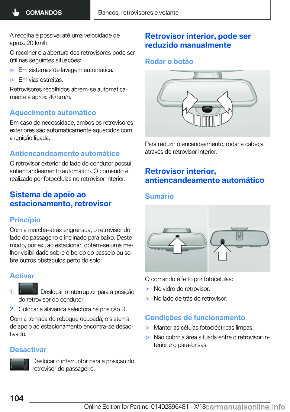 BMW X1 2019  Manual do condutor (in Portuguese) �A��r�e�c�o�l�h�a��é��p�o�s�s�