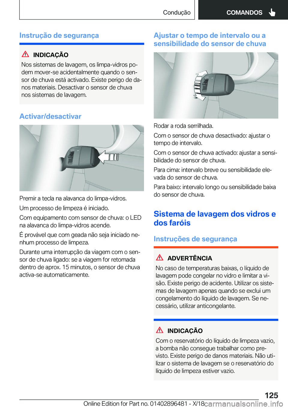BMW X1 2019  Manual do condutor (in Portuguese) �I�n�s�t�r�u�