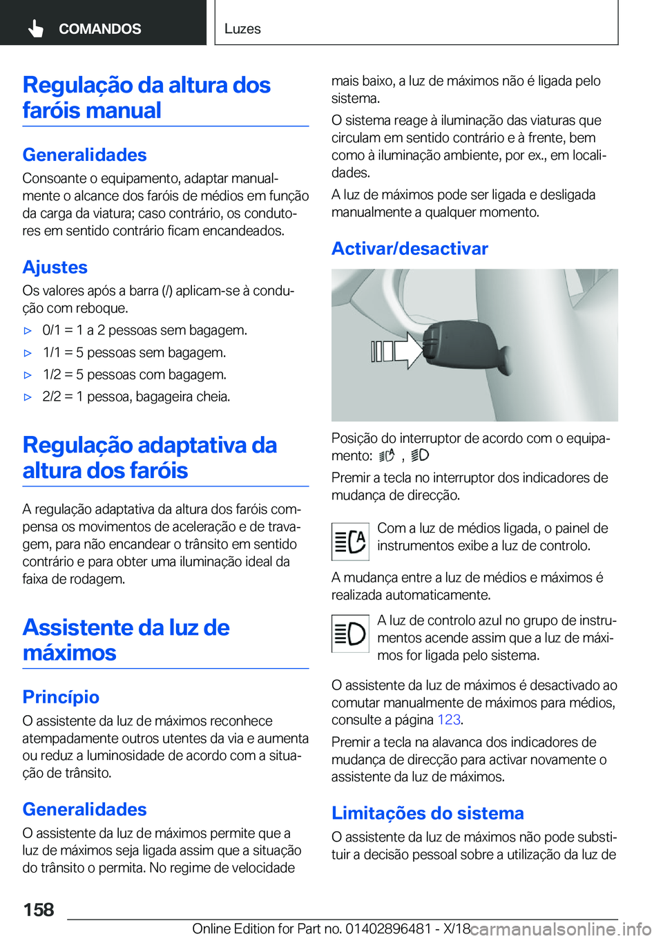 BMW X1 2019  Manual do condutor (in Portuguese) �R�e�g�u�l�a�