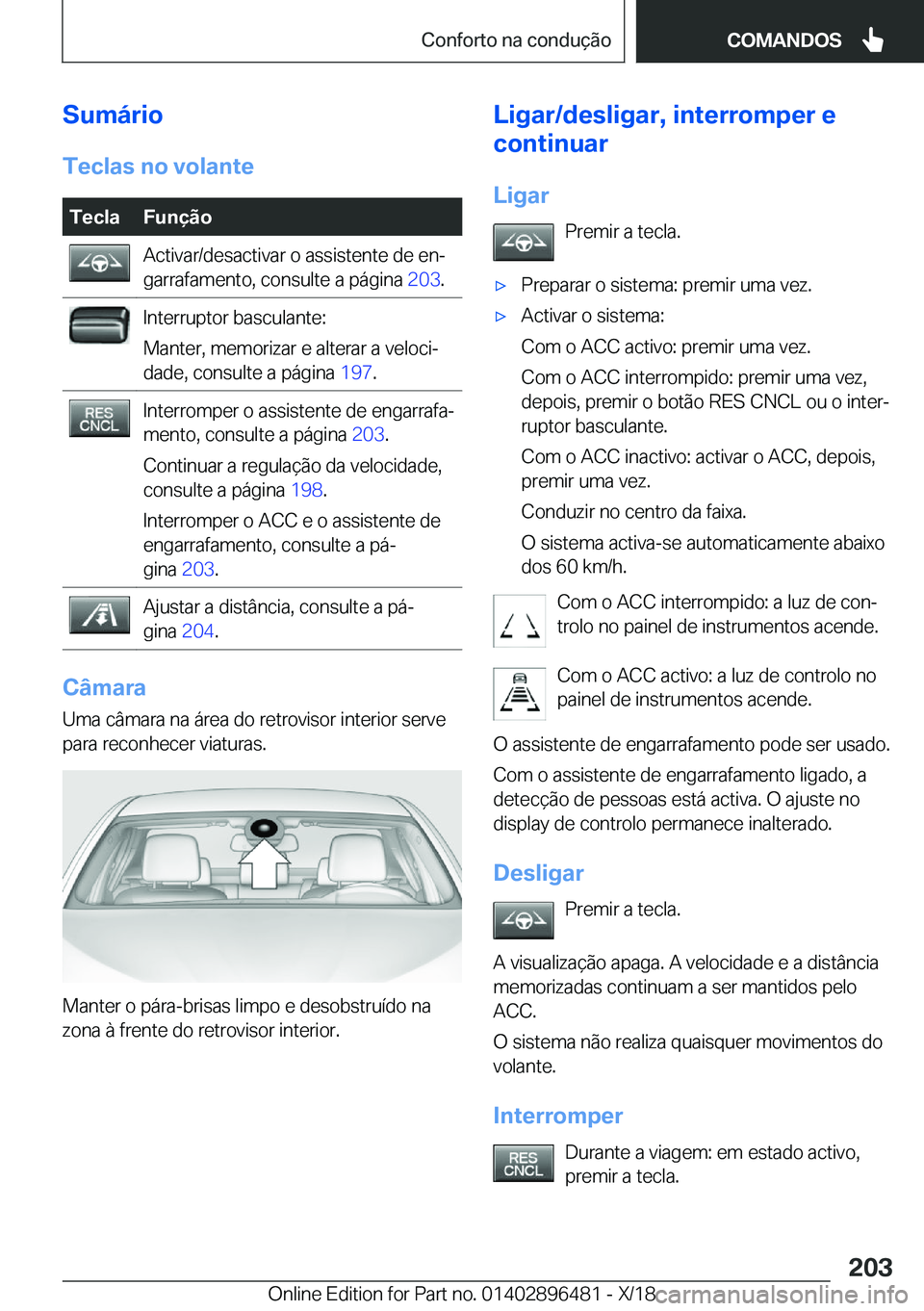 BMW X1 2019  Manual do condutor (in Portuguese) �S�u�m�á�r�i�o�T�e�c�l�a�s��n�o��v�o�l�a�n�t�e�T�e�c�l�a�F�u�n�