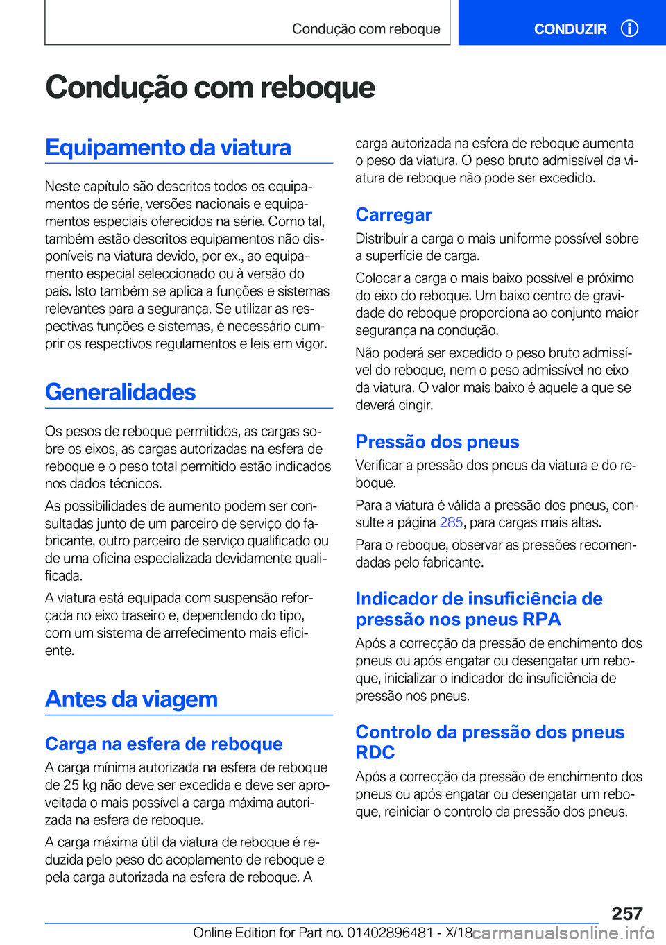 BMW X1 2019  Manual do condutor (in Portuguese) �C�o�n�d�u�