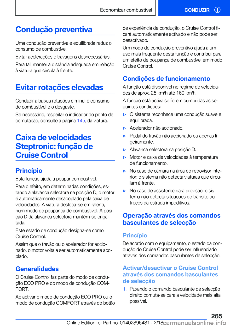 BMW X1 2019  Manual do condutor (in Portuguese) �C�o�n�d�u�