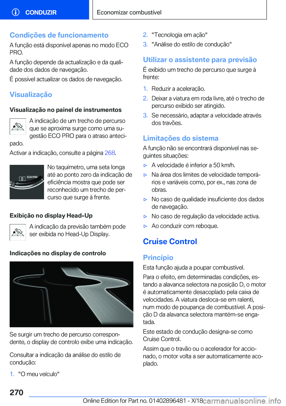 BMW X1 2019  Manual do condutor (in Portuguese) �C�o�n�d�i�