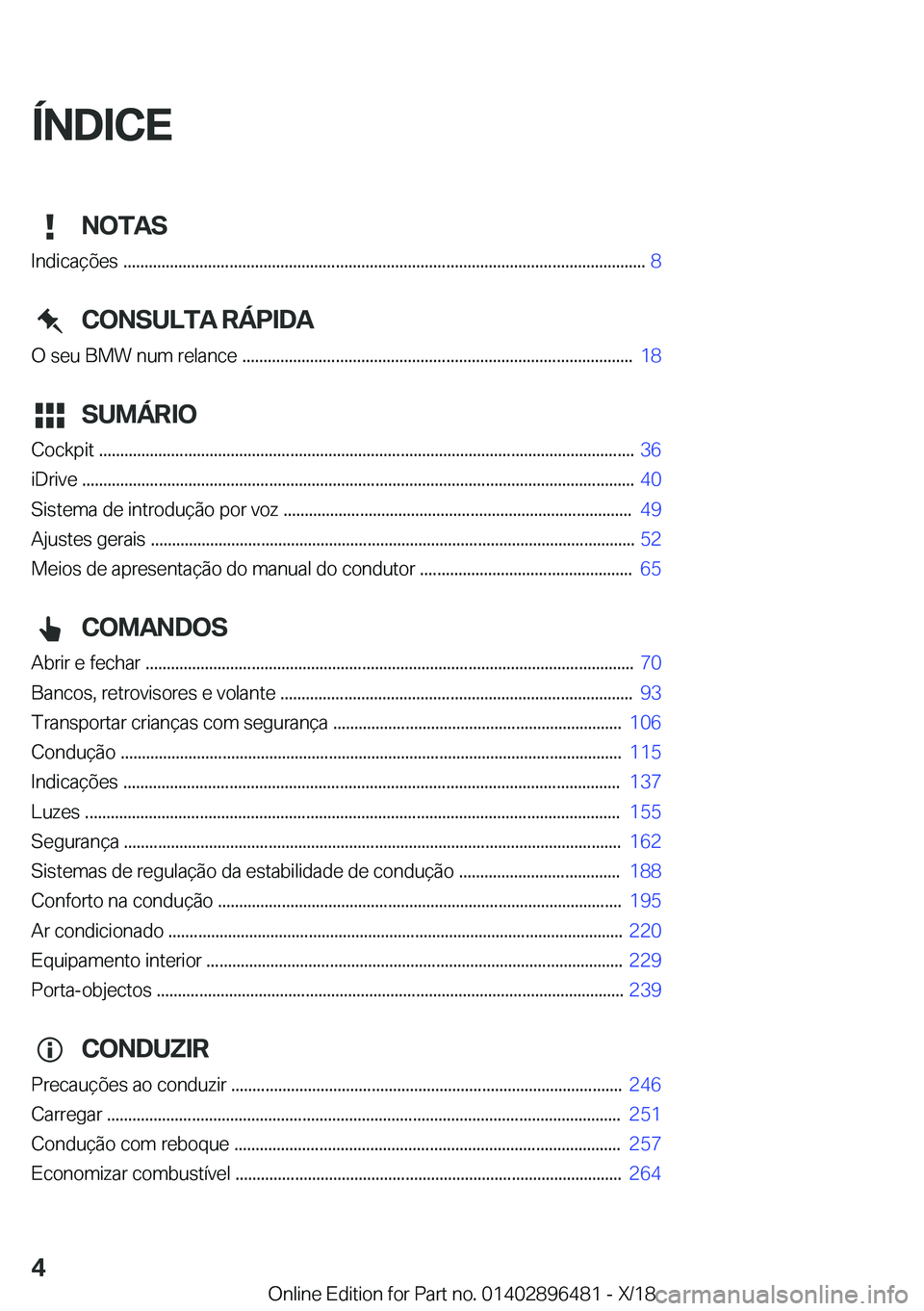 BMW X1 2019  Manual do condutor (in Portuguese) �