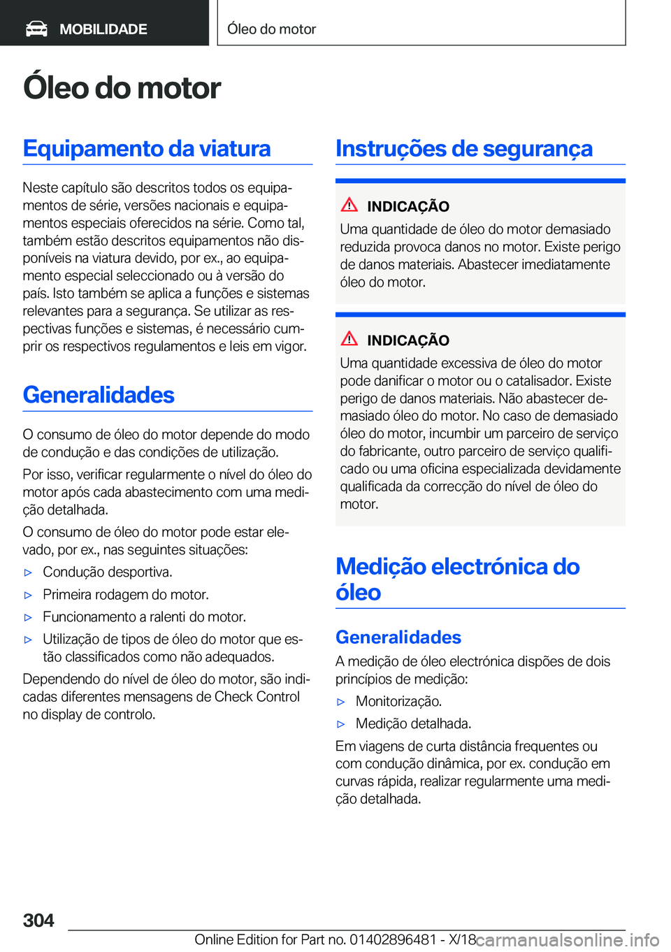 BMW X1 2019  Manual do condutor (in Portuguese) �
