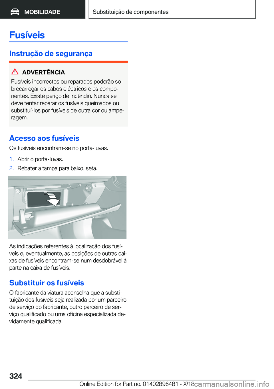 BMW X1 2019  Manual do condutor (in Portuguese) �F�u�s�