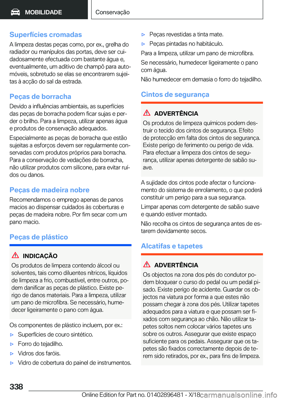 BMW X1 2019  Manual do condutor (in Portuguese) �S�u�p�e�r�f�