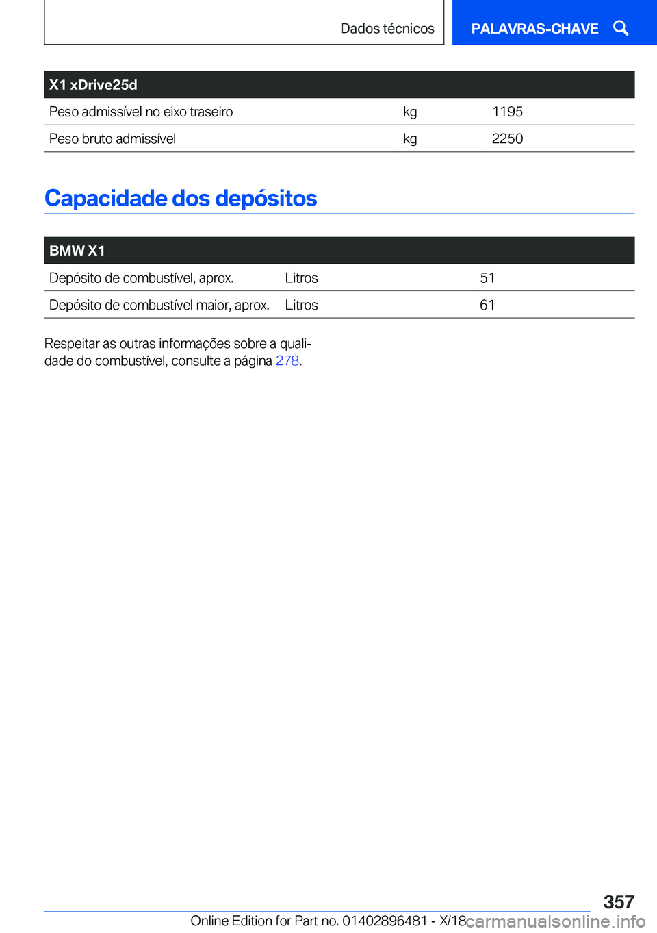 BMW X1 2019  Manual do condutor (in Portuguese) �X�1��x�D�r�i�v�e�2�5�d�P�e�s�o��a�d�m�i�s�s�