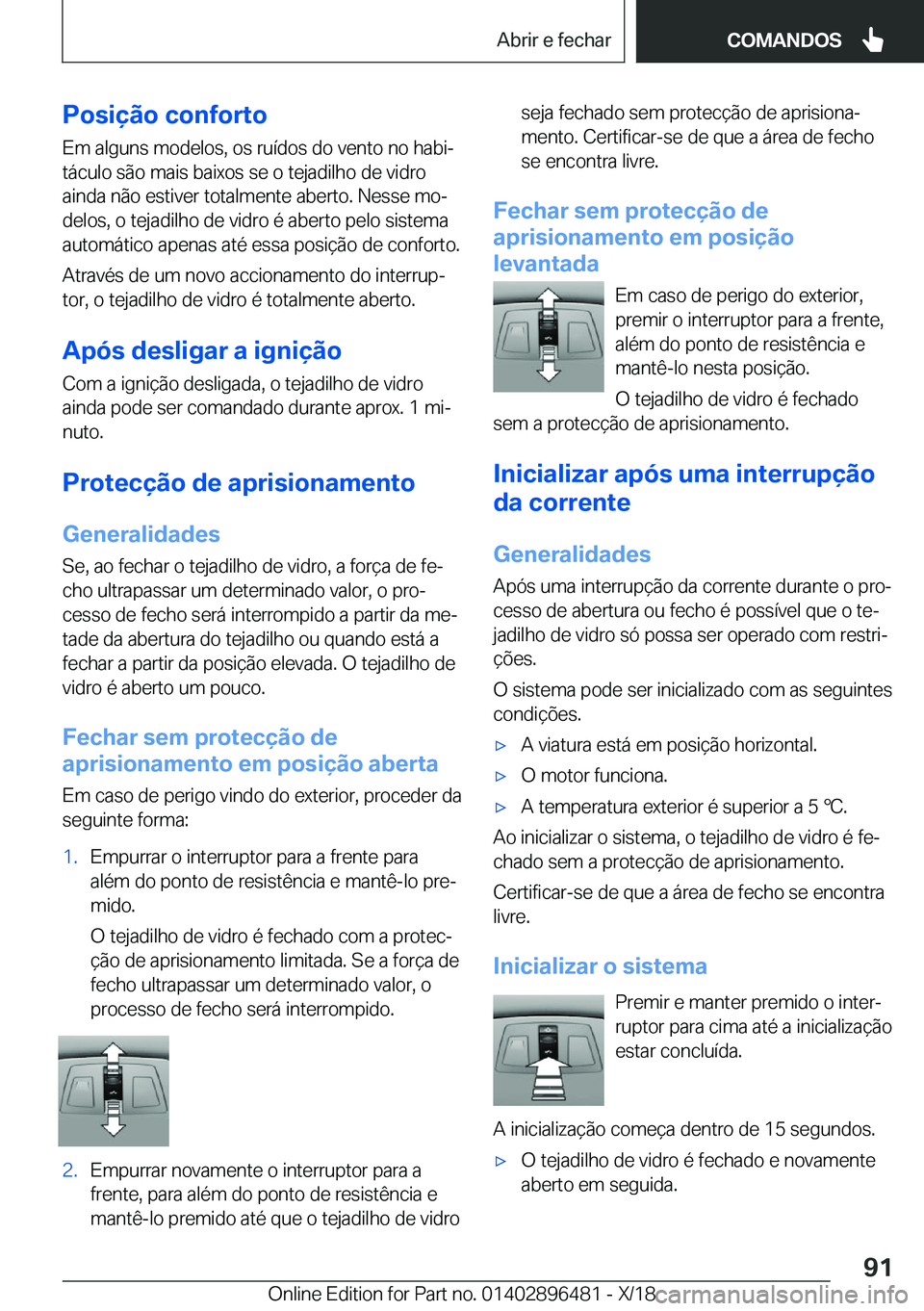 BMW X1 2019  Manual do condutor (in Portuguese) �P�o�s�i�