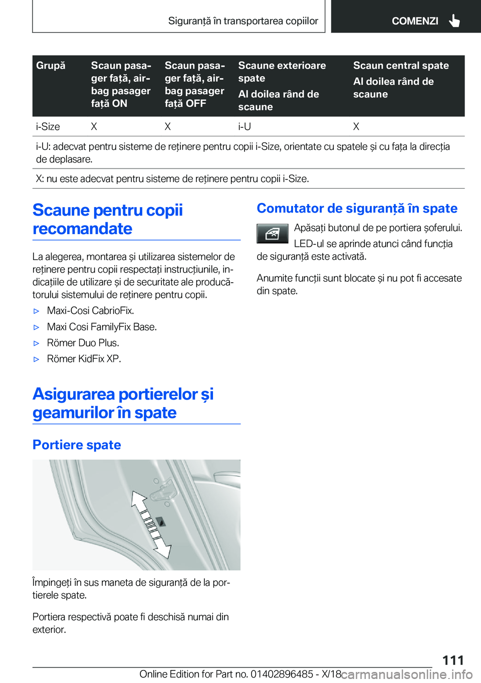 BMW X1 2019  Ghiduri De Utilizare (in Romanian) �G�r�u�p�