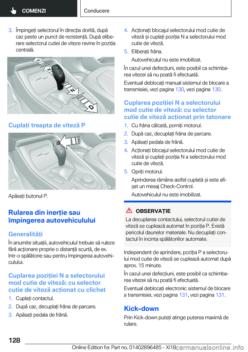BMW X1 2019  Ghiduri De Utilizare (in Romanian) �3�.�