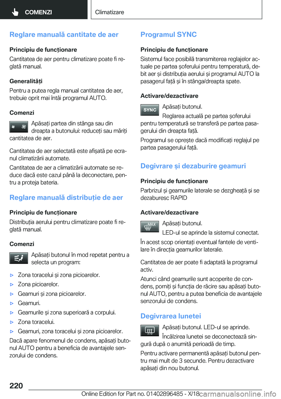 BMW X1 2019  Ghiduri De Utilizare (in Romanian) �R�e�g�l�a�r�e��m�a�n�u�a�l�